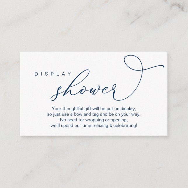Carte D'accompagnement Douche mariage, Romantique moderne (Devant)