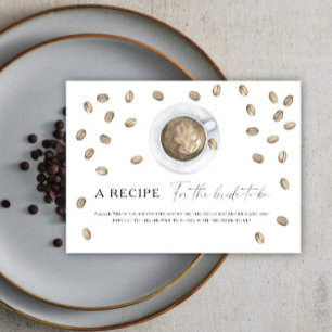 Carte D'accompagnement Douche nuptiale café Recette pour la mariée à être