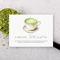 Douche nuptiale Matcha. Recette pour la mariée à ê