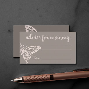 Carte D'accompagnement Douche papillon chic   Blush Taupe Conseils pour m