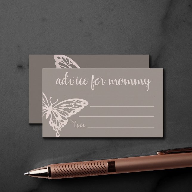 Carte D'accompagnement Douche papillon chic | Blush Taupe Conseils pour m (Créateur téléchargé)