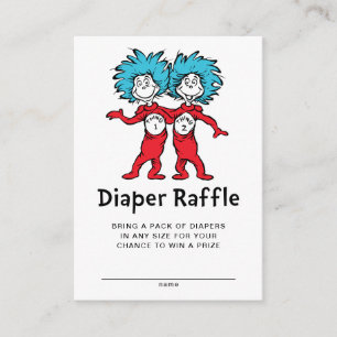 Carte D'accompagnement Dr. Seuss Thing Une Chose Deux Jumeaux Déchets Raf