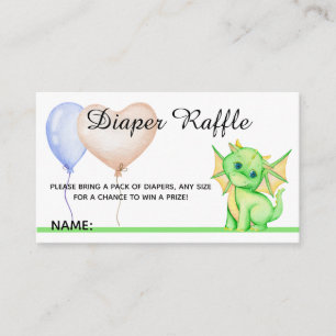 Carte D'accompagnement Dragon vert mignon - Boîtier Baby shower