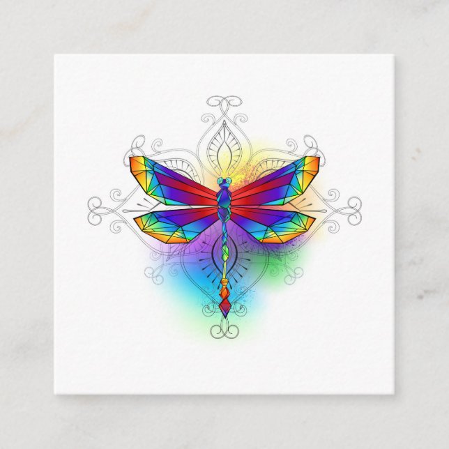 Carte D'accompagnement Dragonfly en arc-en-ciel (Devant)