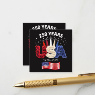 Carte D'accompagnement Drapeau américain 250e anniversaire USA 250 ans 