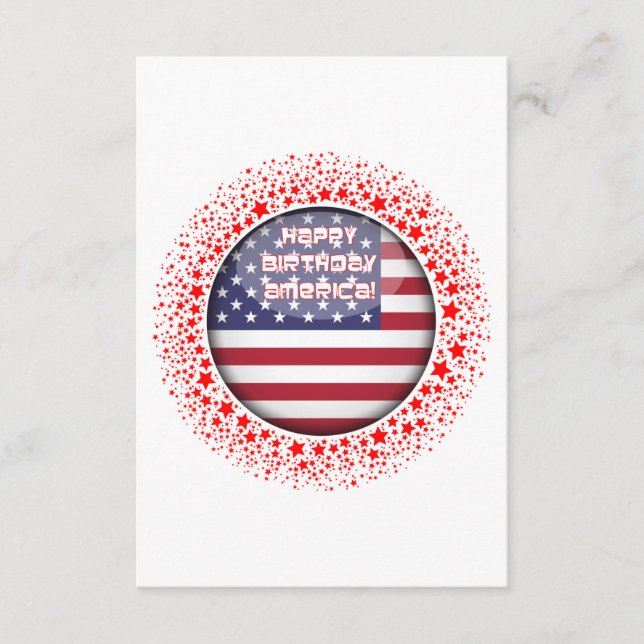 Carte D'accompagnement Drapeau circulaire entouré d'étoiles rouges. (Devant)