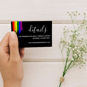 Carte D'accompagnement Drapeau de la fierté de peinture - Mariage Détails