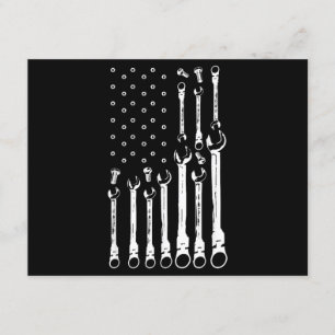 Carte D'accompagnement Drapeau mécanique Drapeau patriotique américain Mé