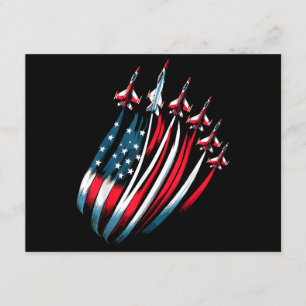Carte D'accompagnement Drapeau Patriotique USA Jets Boys 4 juillet
