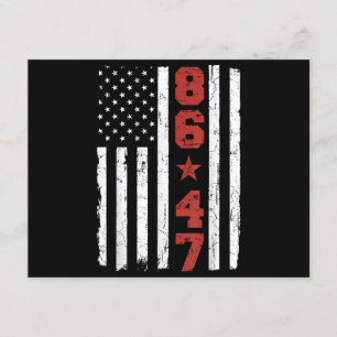 Carte D'accompagnement Drapeau rétro Vintage USA 86 47 Anti Trump