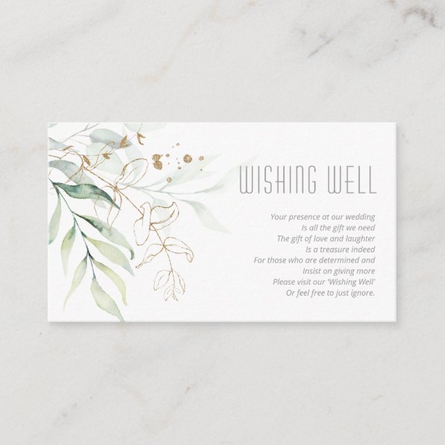 Carte D'accompagnement Dreamy Green Wishing Well V2 Green/Blue ID817 (Devant)