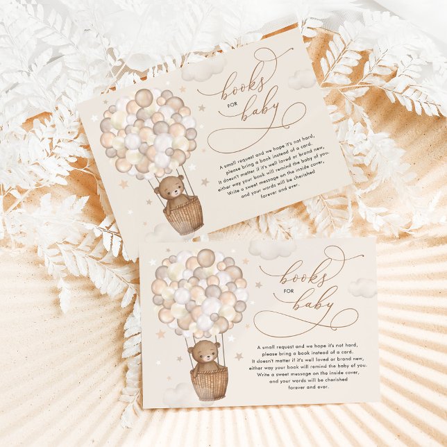 Carte D'accompagnement Dreamy Teddy Bear Hot Air Balloon Livres pour bébé (Créateur téléchargé)