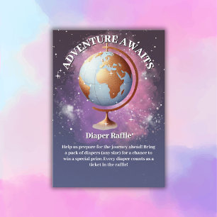 Carte D'accompagnement Dreamy Watercolor Adventure Attend le Baby shower