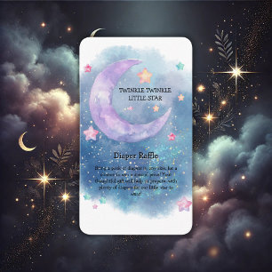 Carte D'accompagnement Dreamy Watercolor Twinkle Little Star Baby shower