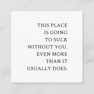 Carte D'accompagnement Drôle CoWorker quitter - Drôle nouveau travail