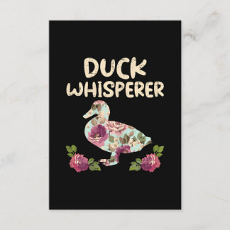 Carte D'accompagnement Duck Whisperer Fleur Drôle Agriculture Animal de f
