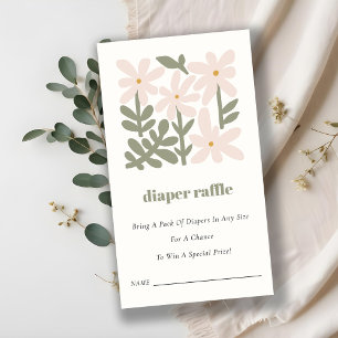 Carte D'accompagnement Dusky Blush Retro Baby shower de carafe floral