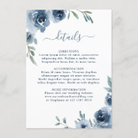 Dusty Blue Ardoise Floral Botanique Chic Mariage