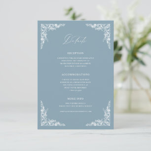 Carte D'accompagnement Dusty Blue Details Informations sur le Mariage de 