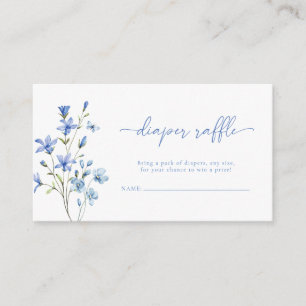 Carte D'accompagnement Dusty Blue Fleur sauvage Baby shower Déchets Raffl
