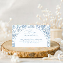 Dusty Blue Floral Toile Baby Shower de mariage