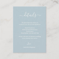 Dusty Blue Grey and White Mariage Hotel Détails