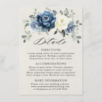 Dusty Blue Navy Champagne Ivory Détails de Mariage