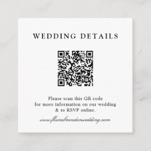 Carte D'accompagnement Dusty Blue Navy Champagne Ivory Floral Mariage QR