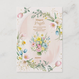 Carte D'accompagnement Dusty Fleur sauvage rose bébé en fleur Diapper Raf