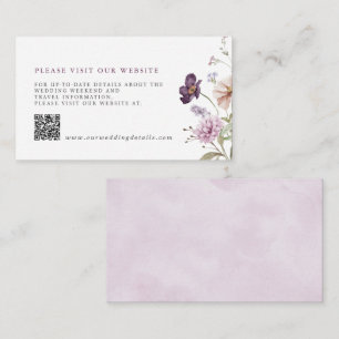 Carte D'accompagnement Dusty Purple Lavender Fleur sauvage Détail du Mari