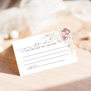 Carte D'accompagnement Dusty Rose Fête des mariées moderne Date Nuit Idée