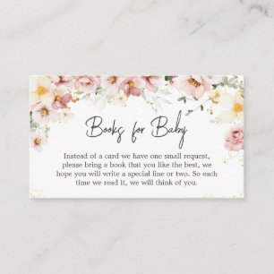 Carte D'accompagnement Dusty Rose Floral Greenery Livres pour bébé