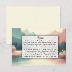 Carte D'accompagnement Echos doux des montagnes