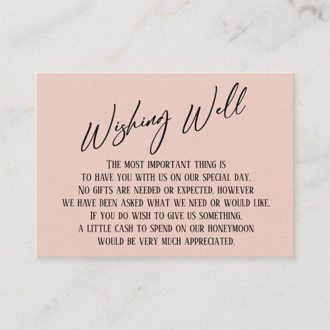 Carte D'accompagnement Ecriture Manuelle Moderne Simple Rose Bleu (Devant)