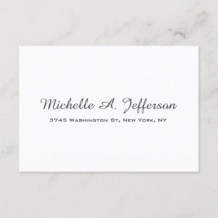 Carte D'accompagnement Écriture manuscrite classique Blanc tendance créat