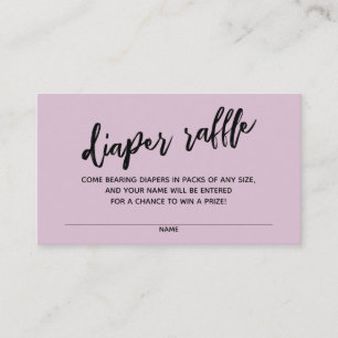 Carte D'accompagnement Écriture Moderne Refroidisseur Billet Mauve rose