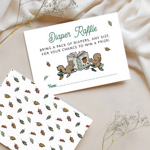 Carte D'accompagnement Écureuils de bois Storybook Diaper Raffle