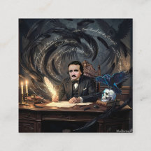 Edgar A. Poe composant Le Corbeau dans des rêves g
