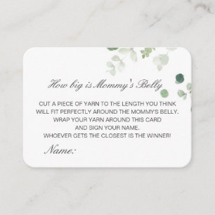 Carte D'accompagnement Editable How Big is Mommy's Belly Card