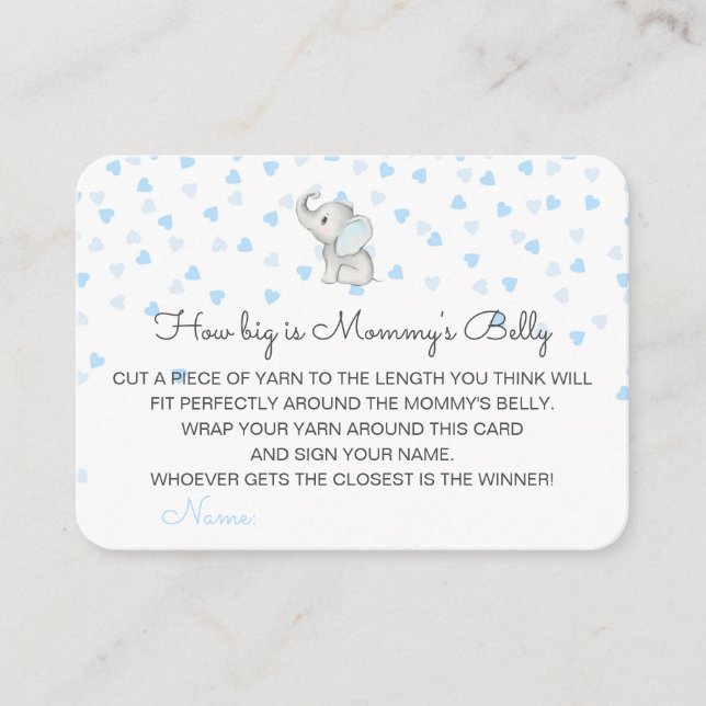 Carte D'accompagnement Editable How Big is Mommy's Belly Card (Devant)