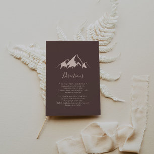 Carte D'accompagnement Effacer les directions du Mariage campagnard de mo