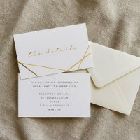 Effet doré, géométrique, détails mariage