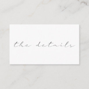 Carte D'accompagnement Effet Script, détails arrière - plan blanc