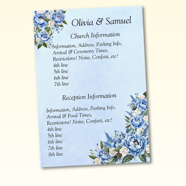 Carte D'accompagnement Église & informations sur le lieu de réception - B (Créateur téléchargé)