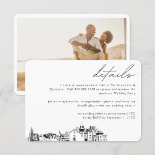 Carte D'accompagnement El Paso Mariage Hotel Détails du bloc de chambre