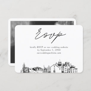 Carte D'accompagnement El Paso Mariage minimaliste croquis RSVP