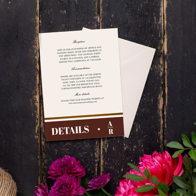 Carte D'accompagnement Élégance Abstraite Détails de Cadre Doré (Créateur téléchargé)