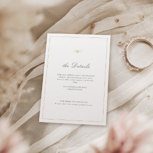 Carte D'accompagnement Élégance classique Script Détails Mariage simple