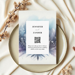 Carte D'accompagnement Elégance Frostée Mariage Aquarelle moderne Icy