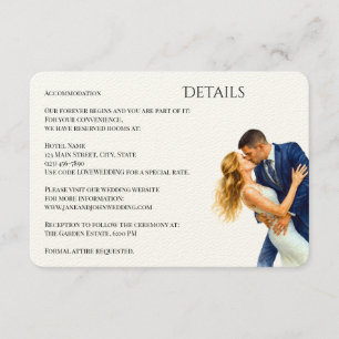 Carte D'accompagnement Élégance intemporelle Mariage Golden Romance Coupl